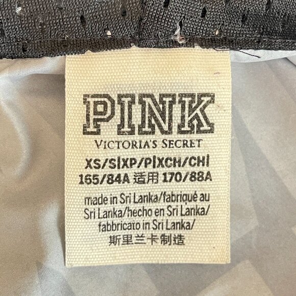 Victoria's Secret Pullover Jacket XS Small Gray Black Pink Logo Anorak - Picture 5 of 6